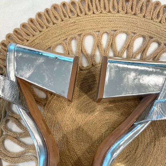 Alexandre Birman Women's Clarita Flare Block Heel Sandals Silver Size EU 40 - Picture 7 of 14